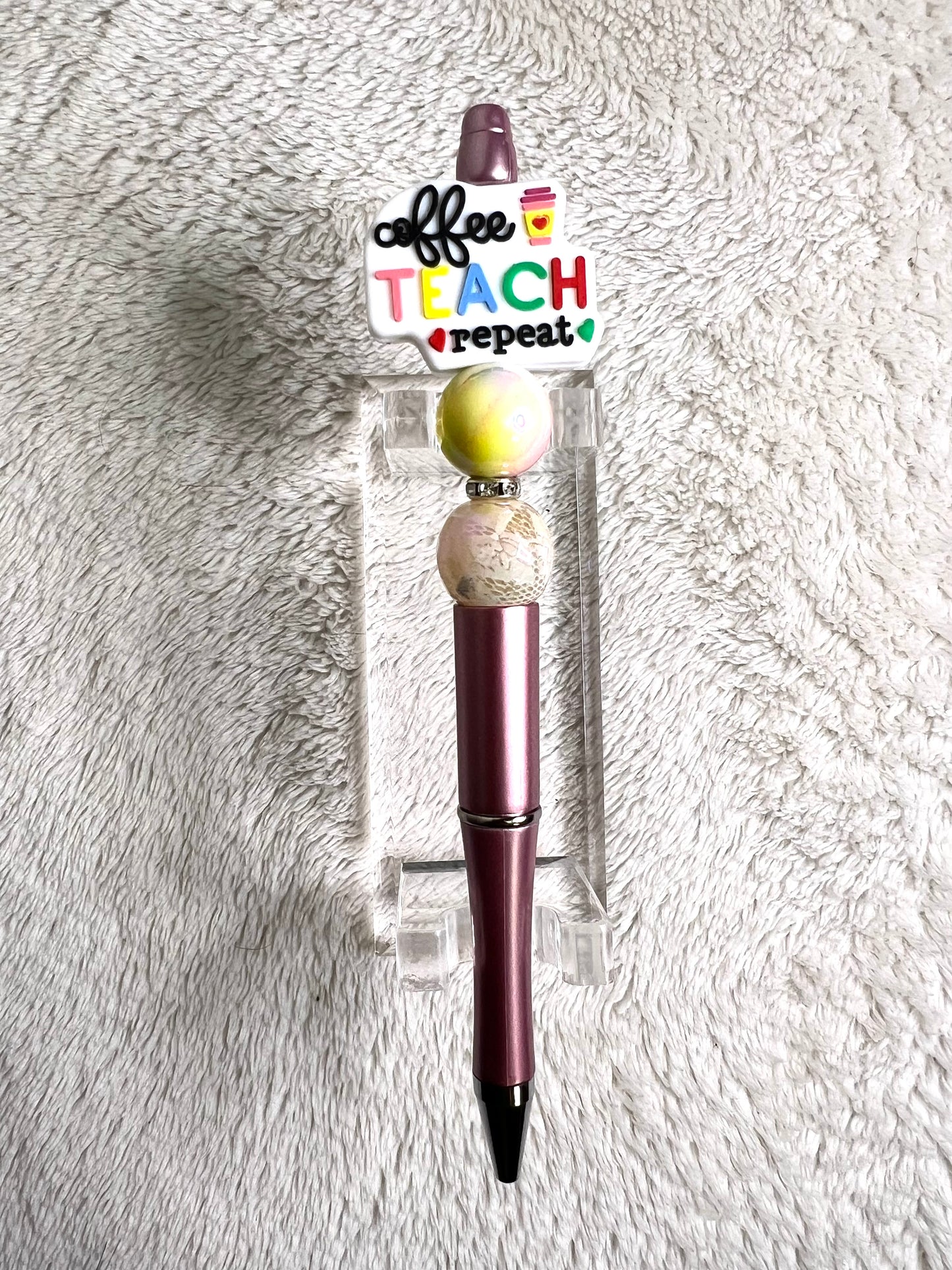 16oz Teacher Acrylic Snowglobe Tumbler & Pen