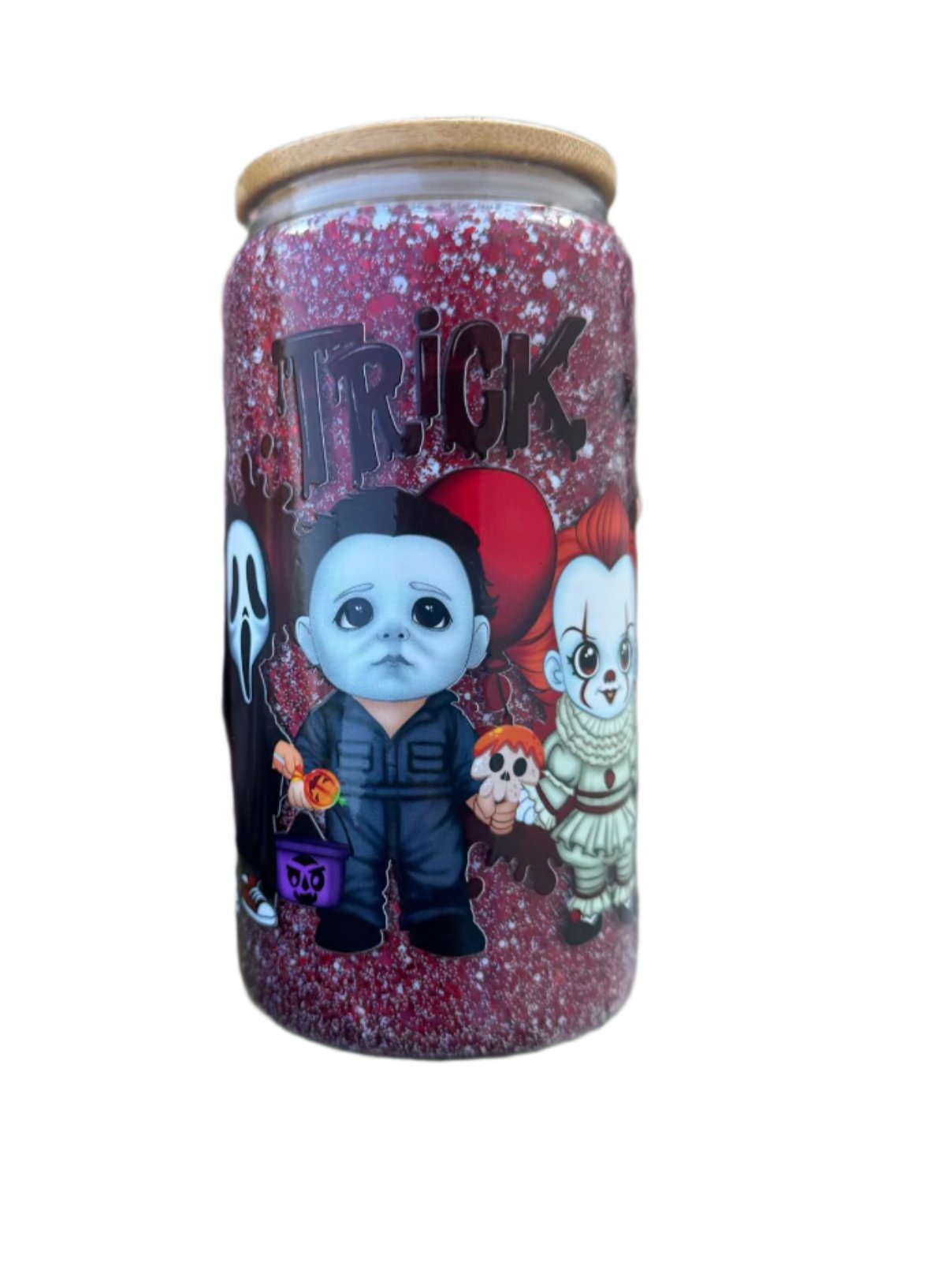 16oz Trick or Treat Glitter Tumbler