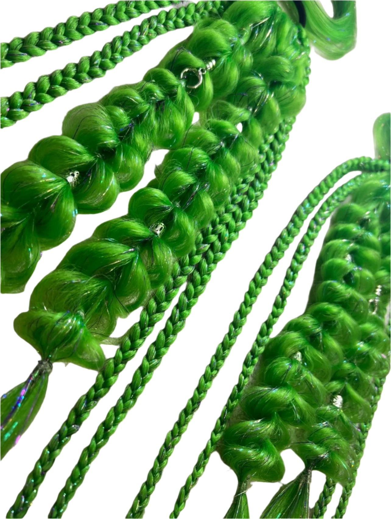 Neon Green Rave Braids