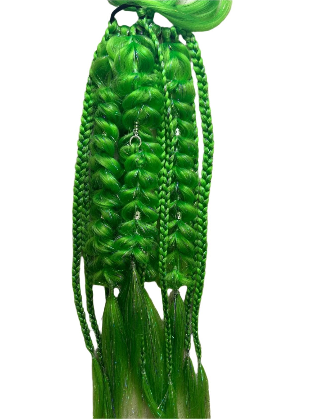 Neon Green Rave Braids