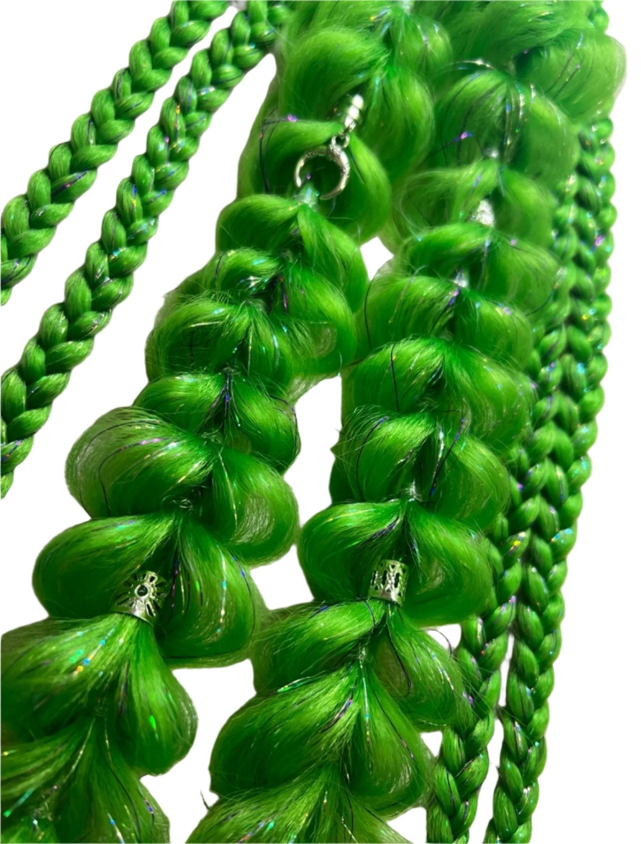 Neon Green Rave Braids