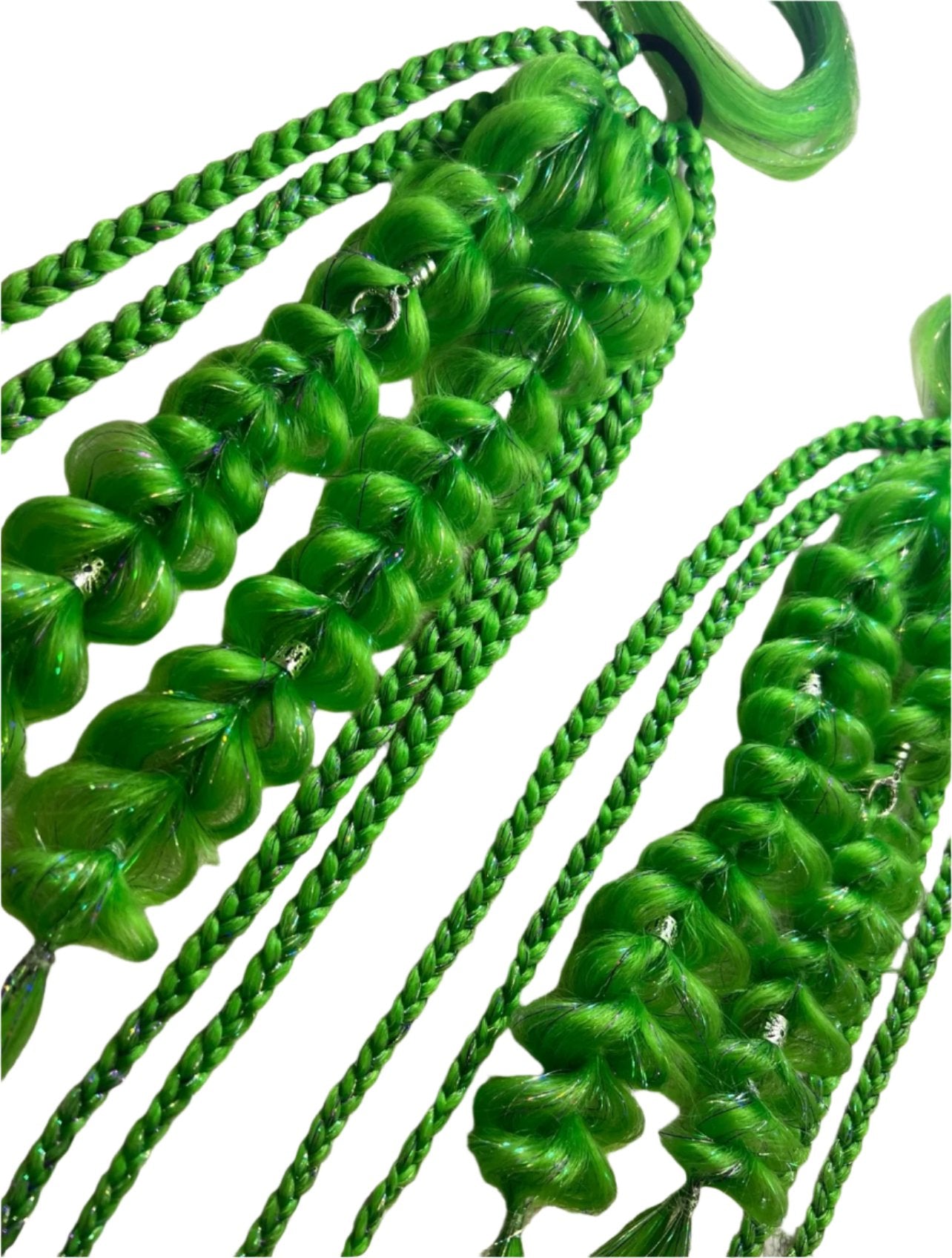 Neon Green Rave Braids
