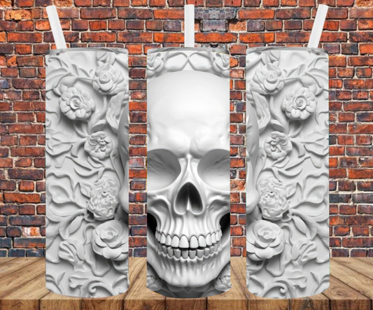 White Skull Sublimation Transfer