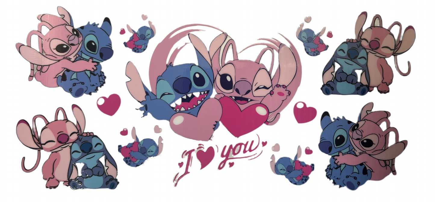 I love you Angel & Stitch UVDTF Wrap