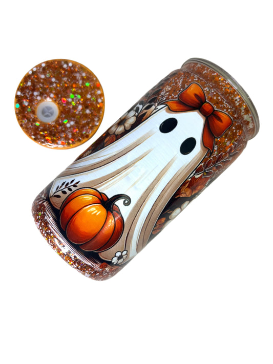16oz Hey Boo Acrylic Snowglobe Tumbler