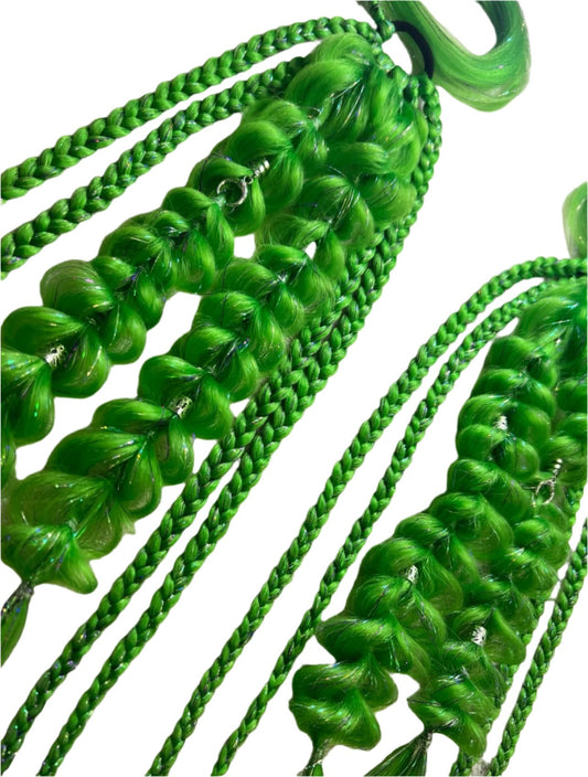 Neon Green Rave Braids