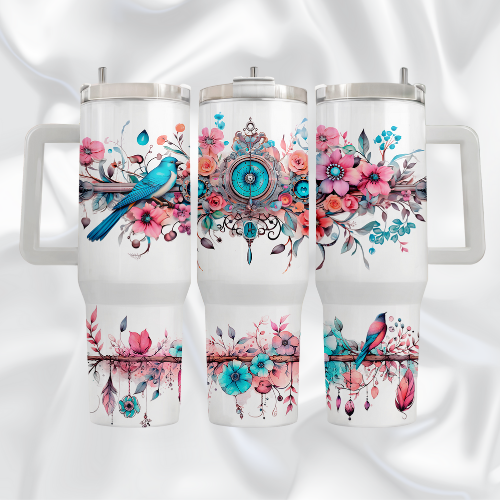 Colorful Birds & Flowers